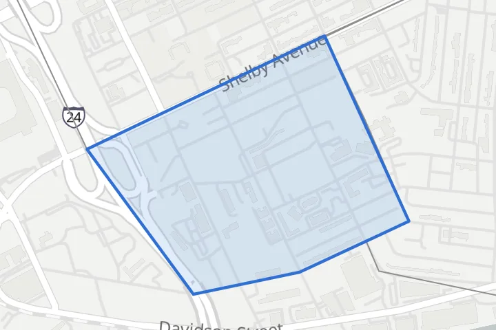 Map: the Cayce Homes boundary
