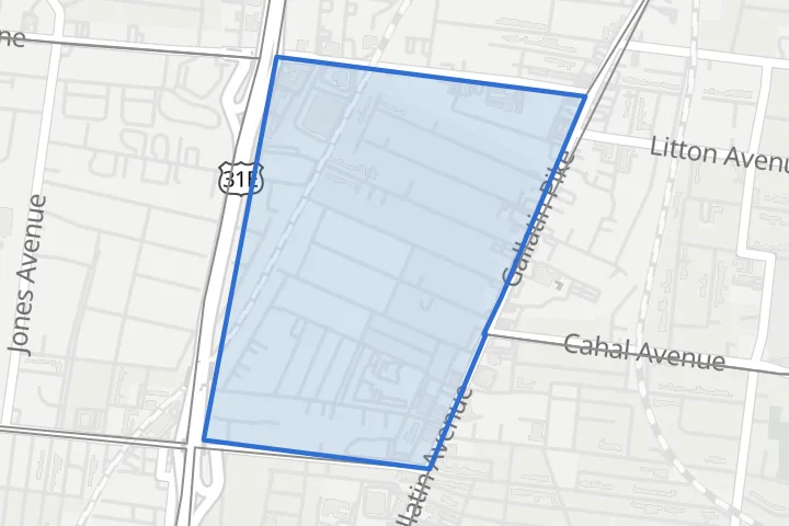 Map: the East Hill boundary