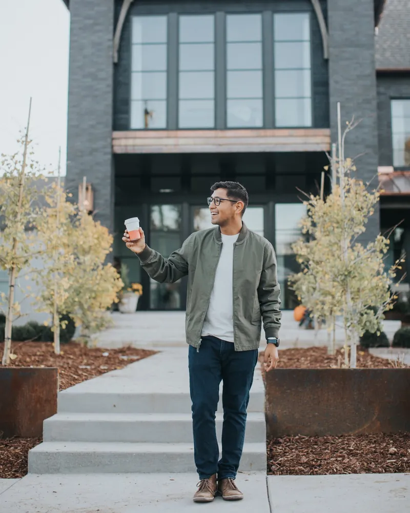Matthew Marcus outside a Nashville home